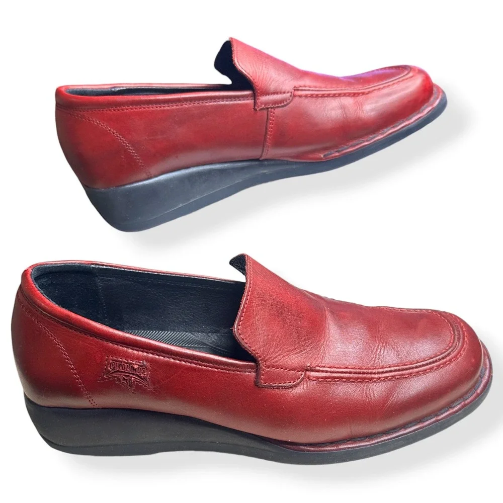 Pikolinos Jerez Loafers Leather Red‎ Comfort Casual Travel Womens EU 38 US 7.5